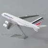 Modellflugzeug im Maßstab 1:250, Spielzeugflugzeug Airbus A380 Aerobus Air France Verkehrsflugzeug, Miniaturnachbildung eines Flugzeugs 240119