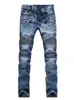 Men Casual Biker Denim Jeans Stretch Solid Regular Male Street Pant Vintage Youth Trousers Large Size 240131