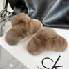 Fermagli per capelli Colore Solido Peluche Forcina Eleganza avanzata Accessori da donna Corea INS Strumenti per il trucco Regalo per l'atmosfera