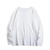 Privathinker Bomull Långärmad kvinnor T -shirt Drop Shoulder Basic Overized Shirts Korean Style Loose Topps Female Casual Tees 240202