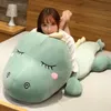 Grande taille longue belle dinosaure en peluche jouet doux en peluche dessin animé animal poupée petit ami oreiller de couchage enfants filles cadeau d'anniversaire 240123