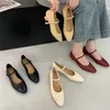 Dress Shoes Bailamos Spring Women Flat Fashion Round Toe Shallow Ladies Mary Jane Low Heels Pumps Ballet Mujer