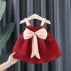 Dog Apparel Pink Bowknot Skirt Clothes Dress Suspenders Dogs Clothing Fashion Kawaii Red Small Pet Costume Spring Summer Ropa Para Perro