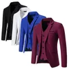 男性偽の二枚スーツジャケットブラックロイヤルブルーファッションメンズビジネスソーシャルウェディングプロムパーティードレスブレザーコート240201