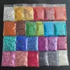Prego glitter 10g saco de zíper holográfico robusto brilhante mudança de cor misturada arte lantejoulas faísca hexágono pet pó flocos