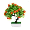 Decorative Flowers Artificial Plants Fruit Tree Bonsai Fake Potted Plant Home Decor Garden House Living Room Decoration