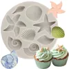 Baking Moulds Starfish Shell Conch Silicone Mold DIY Party Fondant Cupcake Topper Molds Cake Decorating Tools Chocolate Gumpaste Candy