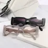 Sonnenbrille 2024 Mode Kleine Quadratische Lücke Rahmen Blau Rosa Für Frauen Vintage Marke Gradient Sonnenbrille Männer Hip Hop Shades grün