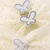 Accessoires de cheveux 3pcs dentelle arc bandeau doux perle papillon bandeaux pour enfants broderie fleur strass clips barrettes bande