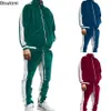 Printemps automne hommes velours ensemble Sport costume mâle velours épais sweats à capuche pantalon chaud sweat vêtements de Sport survêtement pour hommes 240202