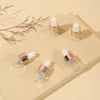 収納ボトル5PCS 1ML 2ML 3ML 5MLクリアドロッパーガラス香水の目とかわいいエッセンシャルオイル