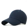 Ball Caps High Quality 59-62cm Plus Size Big Head Circumference Hard Top Cotton Baseball Cap For Men Women Outdoor Sun Hat Solid Color