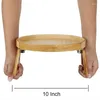 Tea Trays Sofa Tray Table Armrest Clip-On Natural Bamboo Practical TV Snack For Remote Control Coffee