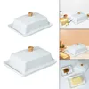 Plates Ceramic Butter Dish Kitchen Keeper Cake Fruit Serving Tray For