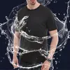 Abiti da uomo A3224 Creativo Idrofobo Anti-Sporco Impermeabile Tinta unita Uomo T Shirt Morbida manica corta Quick Dry Top Abbigliamento traspirante