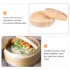 Double Boilers Vegetables Bamboo Steamer Food With Cover Reusable Basket Dumpling Multi-functional
