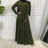 Ropa étnica Llegada Moda Alta Calidad Árabe Turquía Kaftan Musulmán para las mujeres Maxi Vestido Abaya Dubai Islámico Ramadán Modest Robe