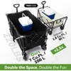 Camping Carts Outdoor Garden Cart Foldable Wagon for Sports Trolley Portable Large Capacity Beach Push Dolly Shopping 240122