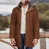 Automne hiver hommes épais chaud Tweed manteau mi-longue Parka veste col haut mâle affaires mode pardessus décontracté vêtements 240125