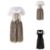 Abiti casual Donna Donna Beer Maid Abiti autentici Dirndl tedesco Costumi Oktoberfest Festa Halloween Fancy Festival Costume