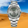 Luxury Men Watch Bezel Movement Watches AAA Quality Gliding Clasp 36 41mm Green 904L Folding Spänne Rostfritt stål Dhgate tittar på kvinnor Montre de Luxe