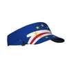 BERETS SOMMER SUN HAT JUSTABLE VISOR UV Skydd Topp Tom Cape Verde Flag Sport Sunscreen Cap