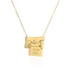 Pendant Necklaces Cmoonry 2024 Fashion Gold/Silver Color Letter Shape For Women Girl "I LOVE YOU" Valentine's Day Gift