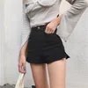 Damen Shorts Retro Side Zippe Skinny Denim Sommer Frauen Hohe Taille Schlank Elastisch Sexy Mode Jeans Lässig Allgleiches