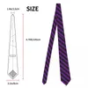 Bow Ties Purple Stripes Tie الأزياء الهندسية المطبوعة الرقبة الرجعية غير الرسمية للجنسين للبالغين الإكسسوارات العنق