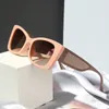 Lunettes de soleil œil de chat rétro rose scintillant pour femmes, couleur contrastée, jambes larges personnalisées, Protection solaire, petite monture