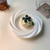 Platten Koreanischen Stil Einfache Keramik Platte Kreative Homehold Porzellan Behälter Kuchen Dessert Obst Salat Küche Liefert