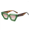 Sonnenbrille Retro Cat Eye Frauen Polygon Gradient Shades UV400 Mode Einzigartige Männer Sonnenbrille Trendige Outdoor-Brille