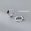 Boucles d'oreilles à clous en argent Sterling 925, zircone cubique géométrique scintillante ovale pour femmes, bijoux de personnalité de mariage