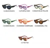 Occhiali da sole Moda Cat Eye Donna Luxury Vintage Brand Designer Flower Eyewear Occhiali da sole sfumati femminili UV400 Y2K