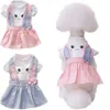 Vêtements pour chiens Robe douce Vêtements Rose Bleu Petit Moyen Vêtements Chiot Chemise Jupe Chihuahua Yorkshire Pet Été