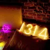 26 Neon Light Sign Romantic Letter LED Wall Art Hanging Night Light For Bedroom Aesthetic Room Party Home Decor Birthday Present 240124