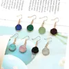 Pendientes de tuerca con forma de gota de cristal, aros de piedra irregulares, regalo de joyería para mujeres, niñas, adolescentes, cumpleaños