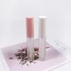 Garrafas de armazenamento 10ml rosa plástico lipgloss vazio tubo cosmético fosco transparente lip gloss recipiente de embalagem com rolha