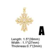 Pendant Necklaces OCESRIO Big Oval Crystal Cross For Necklace Brass Gold Plated Crucifix Handmade DIY Jewelry Making Supplies Pdtb354