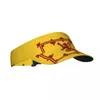 Bérets Summer Sun Hat Hommes Femmes Visière réglable Top Vide Ecosse Rampant Lion Flag Sports Tennis Golf Running Sunscreen Cap