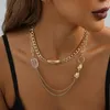 ペンダントネックレス女性のためのファッショナブルな不規則な透明な天然石のネックレス