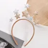 Accessori per capelli Fascia colorata per bambini con stella a cinque punte, fascia natalizia con paillettes