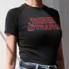 Herr t-shirts inspirerade topp shop unisex mens kvinnor TV skräck nya t skjortor brev tryck bomullsmode tees toppar