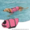 Dog Apparel Drop Summer Safety Pet Life Jacket Printed Swimsuit Preserver For Small Medium Dogs Reflective Vest