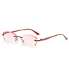 Solglasögon 2024 Trendiga Diamond Presbyopia Reading Glasses Hyperopia Eyewear Ultralight Far Sight Eyeglasses Diopter Recept