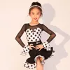 Stage Wear 2024 Girls Latin Dance Dress Competition Long Sleeves Practice Training Set Rumba Performance DNV19369
