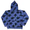 Y2K Streetwear Zip Up Hoodie Men's Hip Hop Star Print Hooded Sweatshirt 2023 Harajuku Overdimensionerad Punk Long Sleeve Jacket 240127