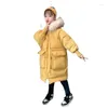 Down Coat 4-14 Years Teen Girls Winter Warm Windbreaker Jacket For Parka Thicken Cotton Fashion Hooded Children Outerwear