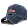 Kulkapslar Vårtvättbar denimduk vintage baseball för män och kvinnor snapback cap justerbar storlek par sporthatt