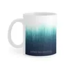 Tazas Teal Ombre Taza blanca Taza de café Tazas de té con leche Regalo para amigos Estilo azul carbón Tendencia Textura del océano Negro